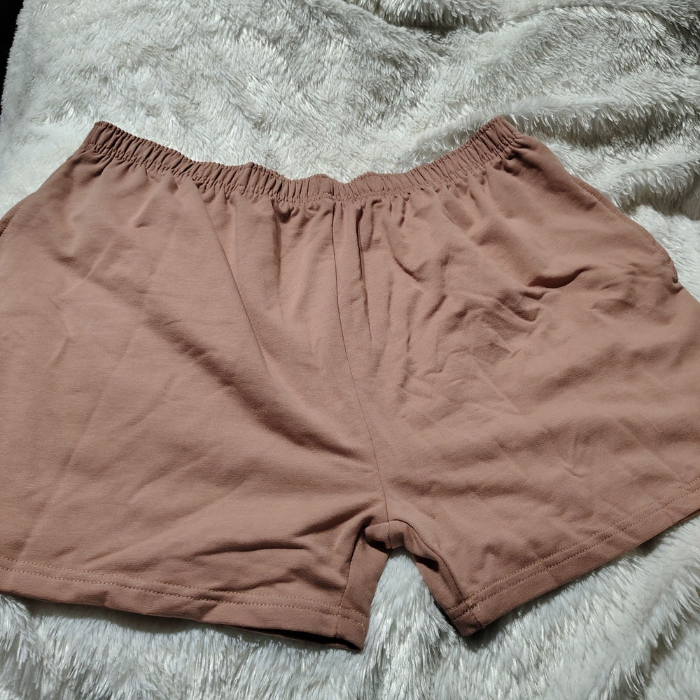 PrettyLittleThing Light Brown Athletic Shorts/ Woman's US 10 UK 14/ NWOT/ Seepic